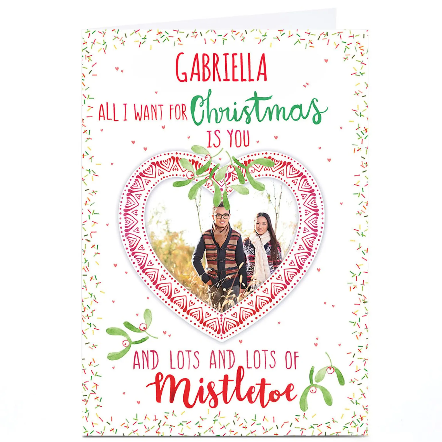 Photo Nik Golesworthy Christmas Card - Heart Frame