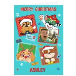 Photo Paw Patrol Christmas Card - Any Name