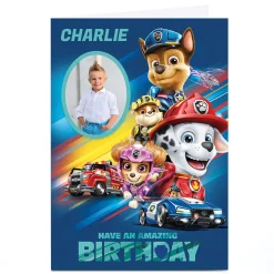 Photo Paw Patrol Movie Birthday Card - Amazing Birthday