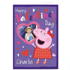 Photo Peppa Pig Valentine's Day Card - Any Name