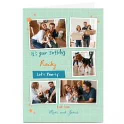 Photo Pet Birthday Card - Let's Paw-ty