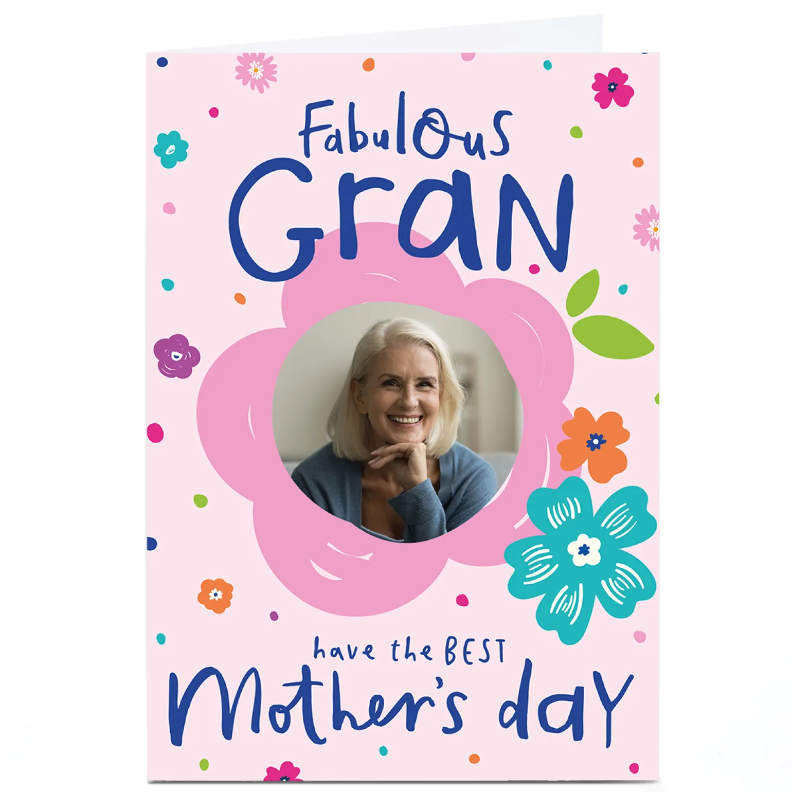 Photo Pigment Mother's Day Card - Fabulous Gran Flowers