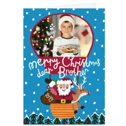 Photo Stevie Studio Christmas Card - Santa Hot Air Balloon, Brother
