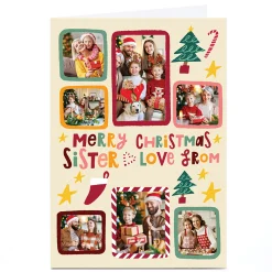 Photo Stevie Studio Christmas Card - Festive Frames and Drawings, Sister