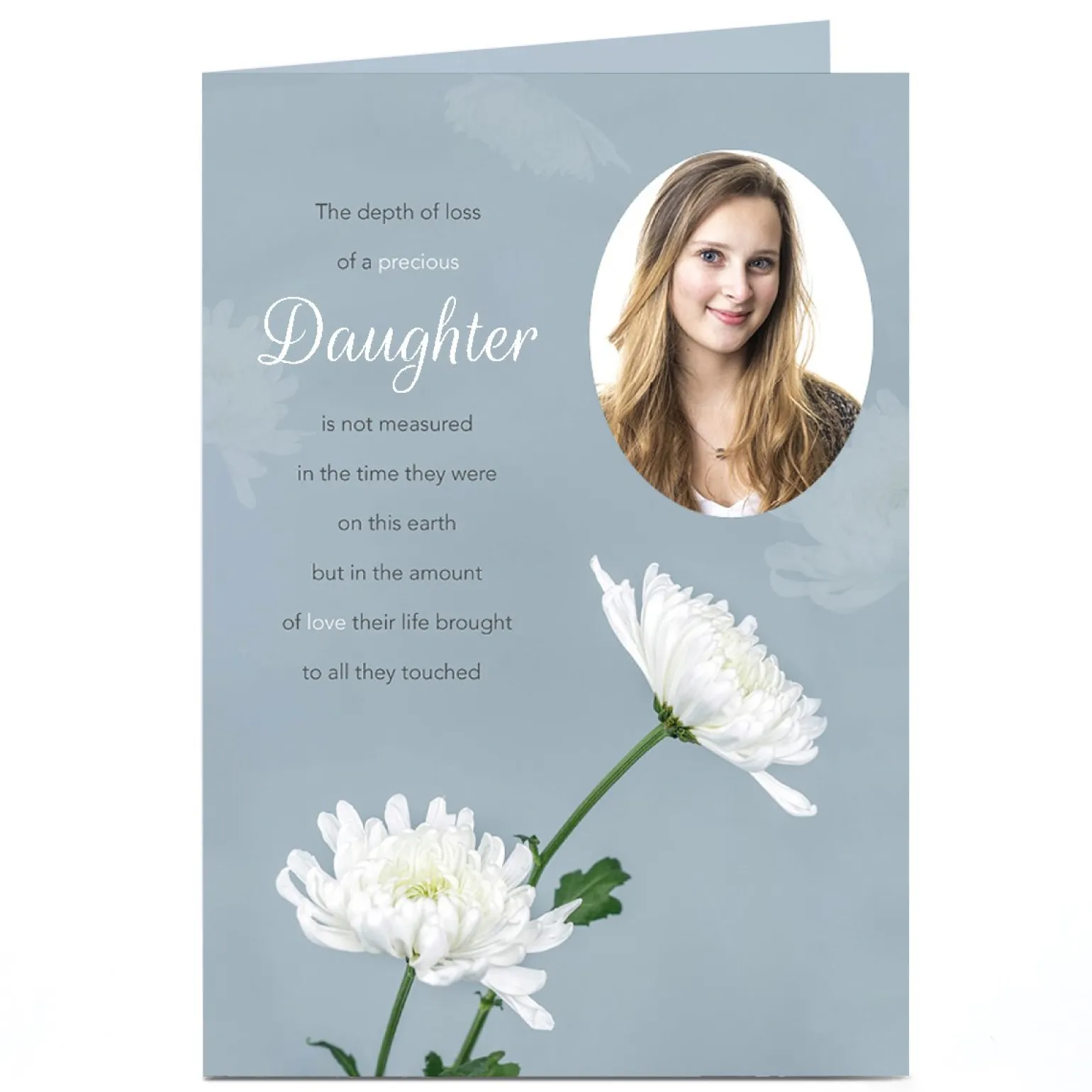 Photo Sympathy Card - The Depth of Loss