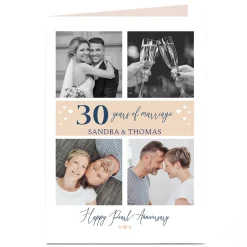 Photo 30th Anniversary Card - Pearl Anniversary