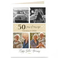 Photo 50th Anniversary Card - Happy Golden Anniversary