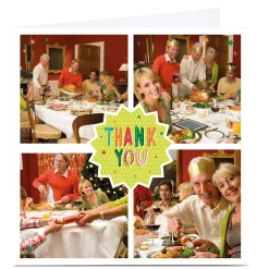 Photo Thank You Card - 4 Photos Square