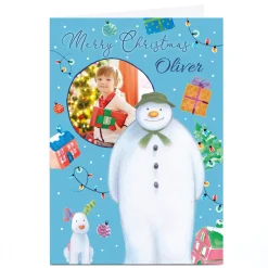 Photo The Snowman Christmas Card - Snowman & Snowdog, Any Name