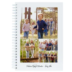 Photo Upload 4 Photos & Message Notebook