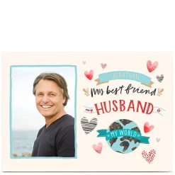 Photo Upload Card - My Best Friend, My Husband, My World