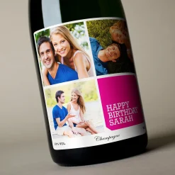 Photo Upload Champagne - 3 Photos & A Message