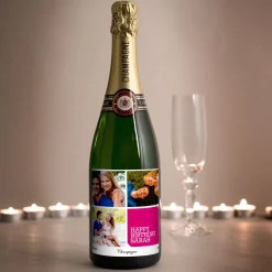 Photo Upload Champagne - 3 Photos & A Message