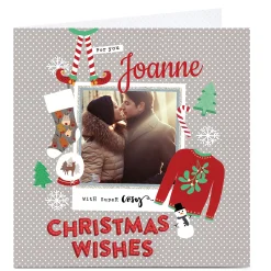 Photo Upload Christmas Card - Cosy Christmas