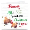Photo Upload Christmas Card - All I Want For Christmas - Fiancee