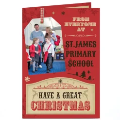 Photo Upload Christmas Card - Gift Tag