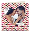 Photo Upload Valentine's Card - Zigzag Pattern & Heart