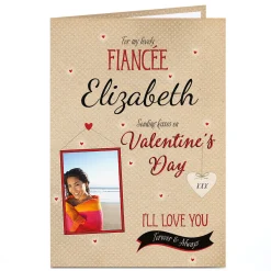 Photo Valentine's Card - Fiance, Wall Hanging