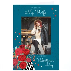 Photo Valentine's Day Card - Roses with Photo