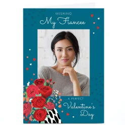 Photo Valentine's Day Card - Roses, Fiancee