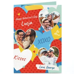 Photo Valentine's Day Card - Hearts & Kisses