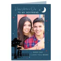 Photo Valentine's Day Card - Starry Night, Boyfriend