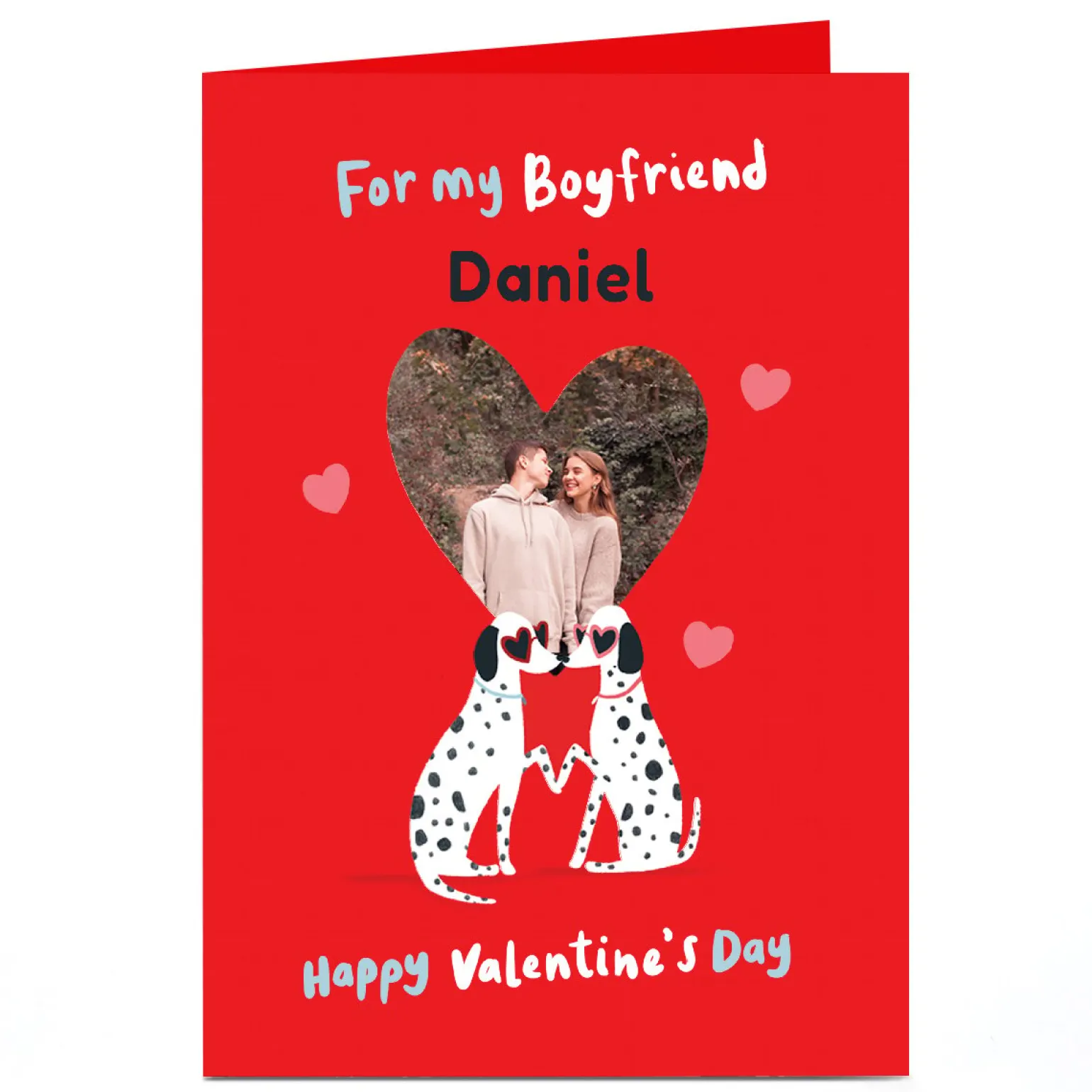 Photo Valentine's Day Card - Dalmatian Dogs, Boyfriend