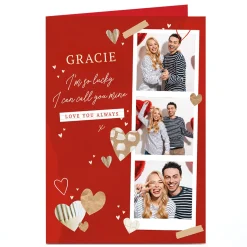 Photo Valentine's Day Card - So Lucky I Can Call You Mine