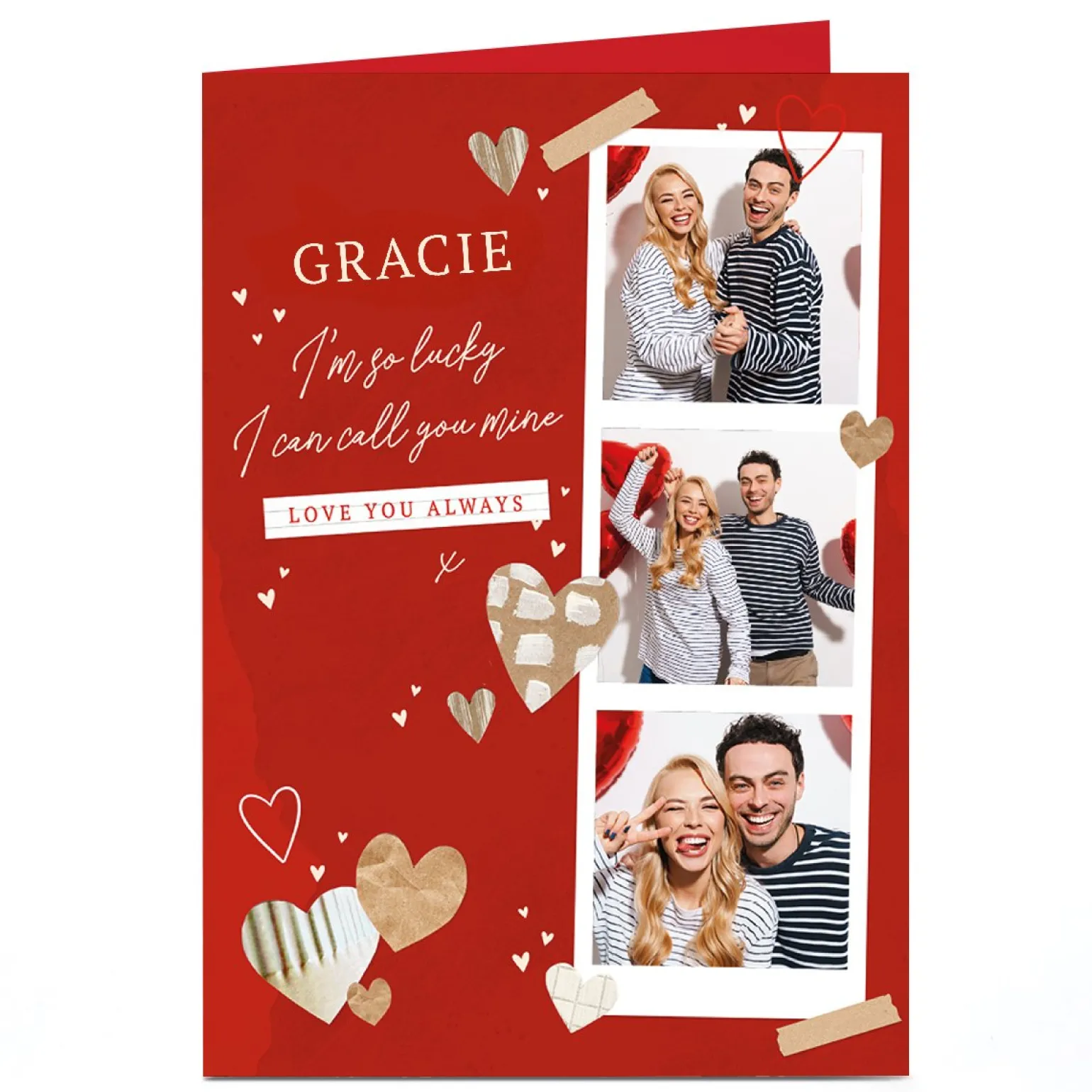 Photo Valentine's Day Card - So Lucky I Can Call You Mine