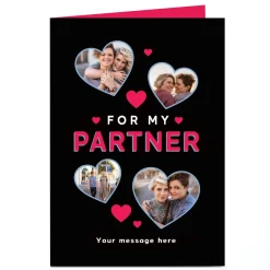 Photo Valentine's Day Card - Heart Photos, For My Partner