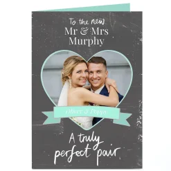 Photo Wedding Card - A Truly Perfect Pair