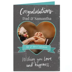 Photo Wedding Card - Wishing you Love & Happiness