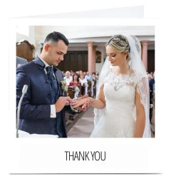 Photo Wedding Thank You Card - Any Message