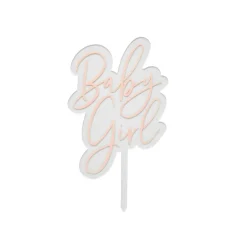 Pink Baby Girl Acrylic Cake Topper