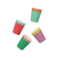 Premium Brights Paper Cups - Pack of 8