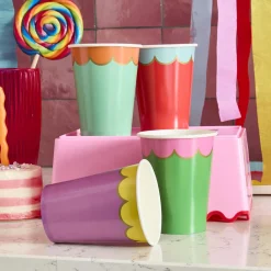 Premium Brights Paper Cups - Pack of 8