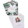 Premium Robin & Holly Christmas Cards - Pack of 10 (2 Designs)