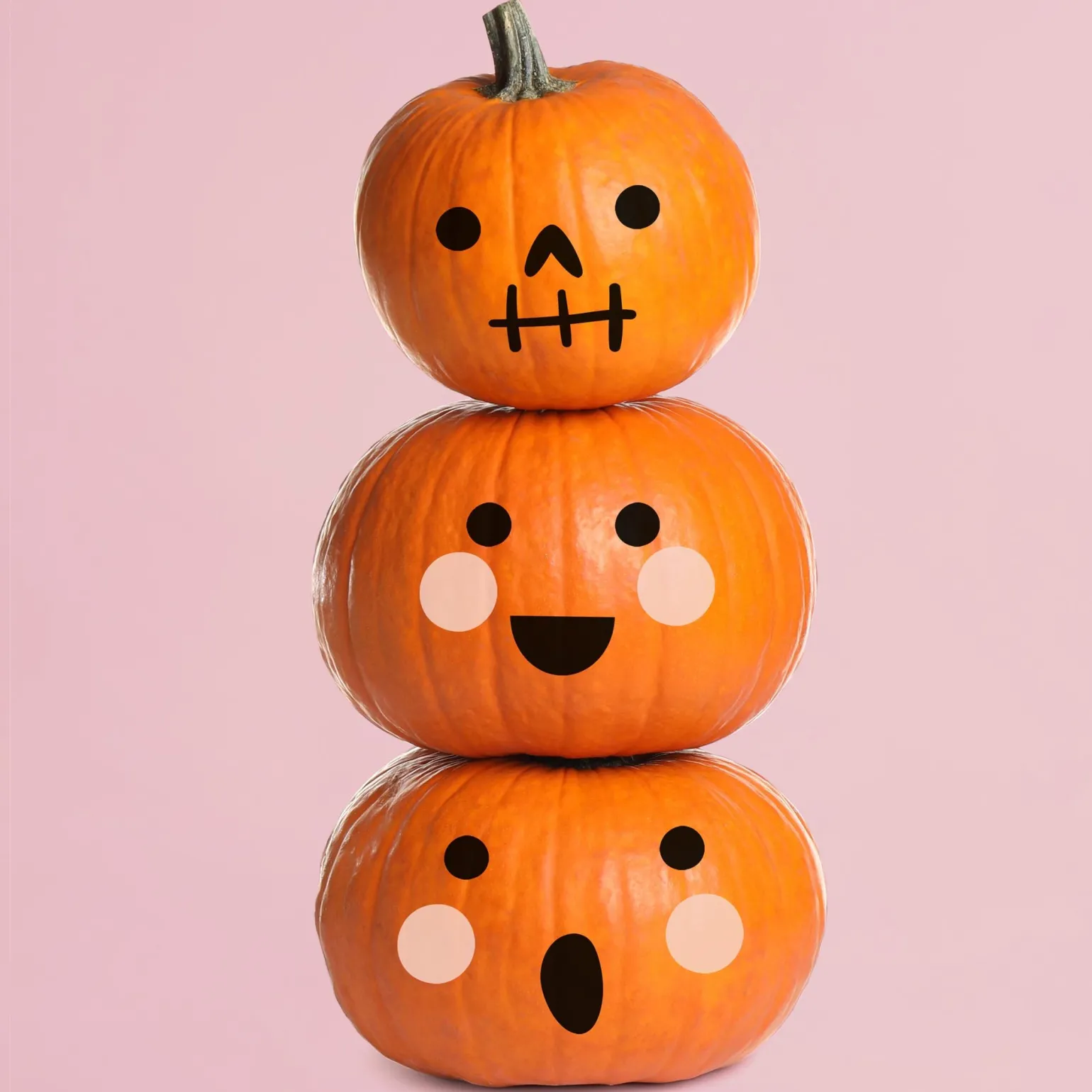 Pumpkin Face Stickers - 2 Sheets