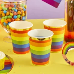 Rainbow Paper Cups - Pack of 8