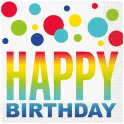 Rainbow Spots Birthday Tableware & Decorations - 16 Guests