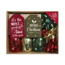 Red, Gold & green Christmas Accessories Pack - 15 Pieces