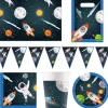 Rocket Space Party Tableware & Decorations Bundle - 16 Guests