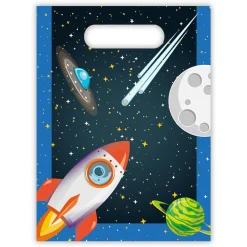 Rocket Space Party Tableware & Decorations Bundle - 16 Guests