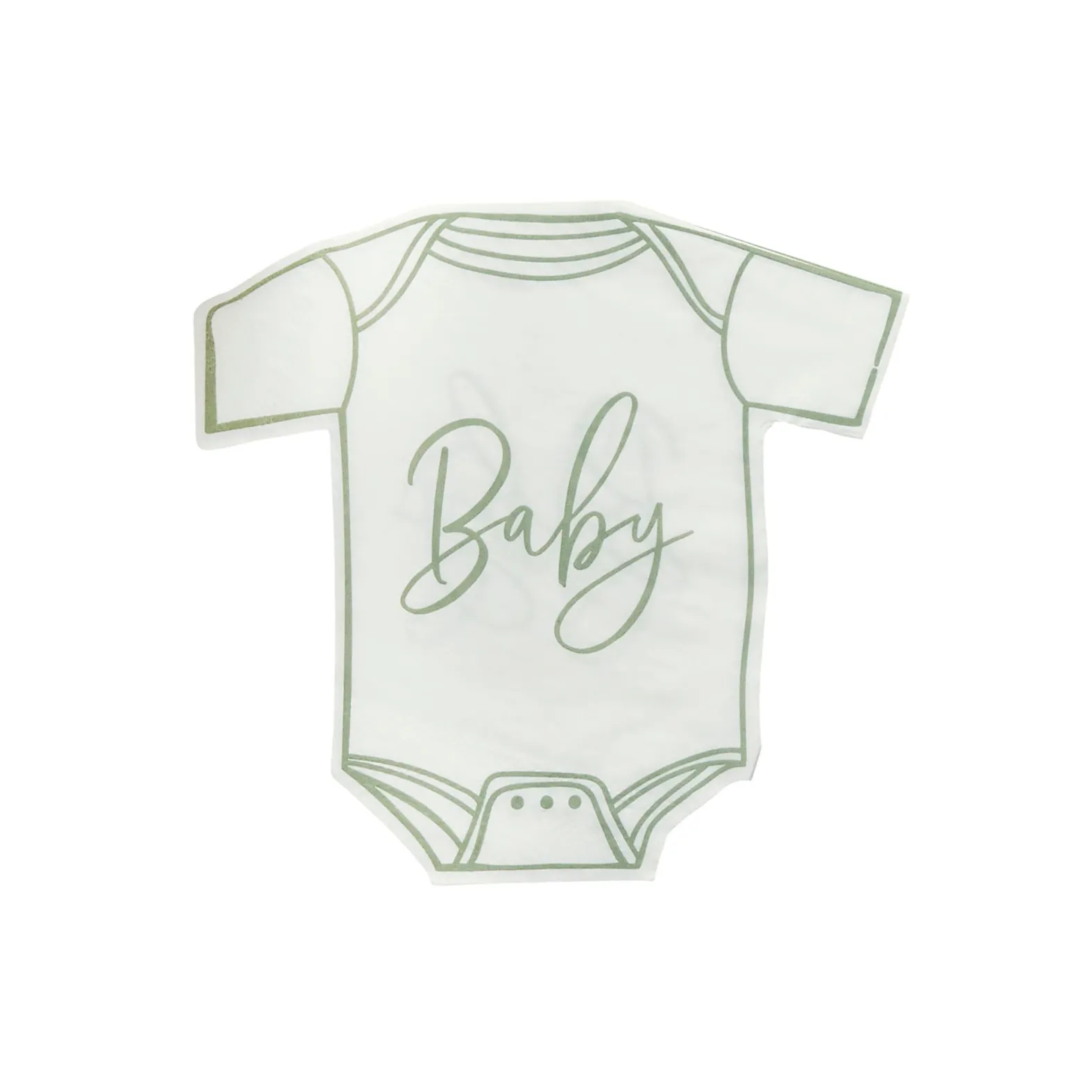 Sage Babygrow Paper Napkins - Pack of 16