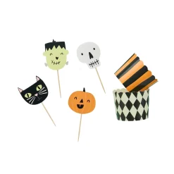 Spooky Friends Food Cups & Picks Set - Pack of 12