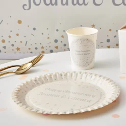 Star Confetti Personalised Party Plate