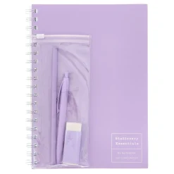 Stationery Essentials Lilac B5 Notebook & Pencil Case