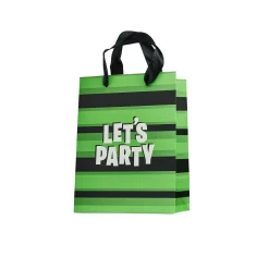 Striped Let's Party Party Bags - Pack of 5