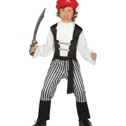Striped Pirate Children's Fancy Dress Costume
