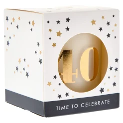 40th Birthday Pomegranate Scented Candle